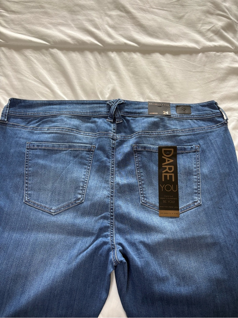 Women's Dark Blue Flare Jeans - Picture 4 of 4